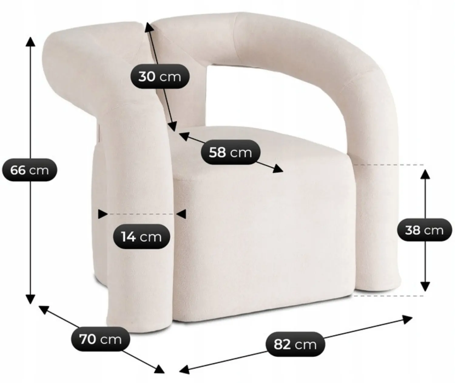 Fotoliu Mebel Elite Brazil (Cream)