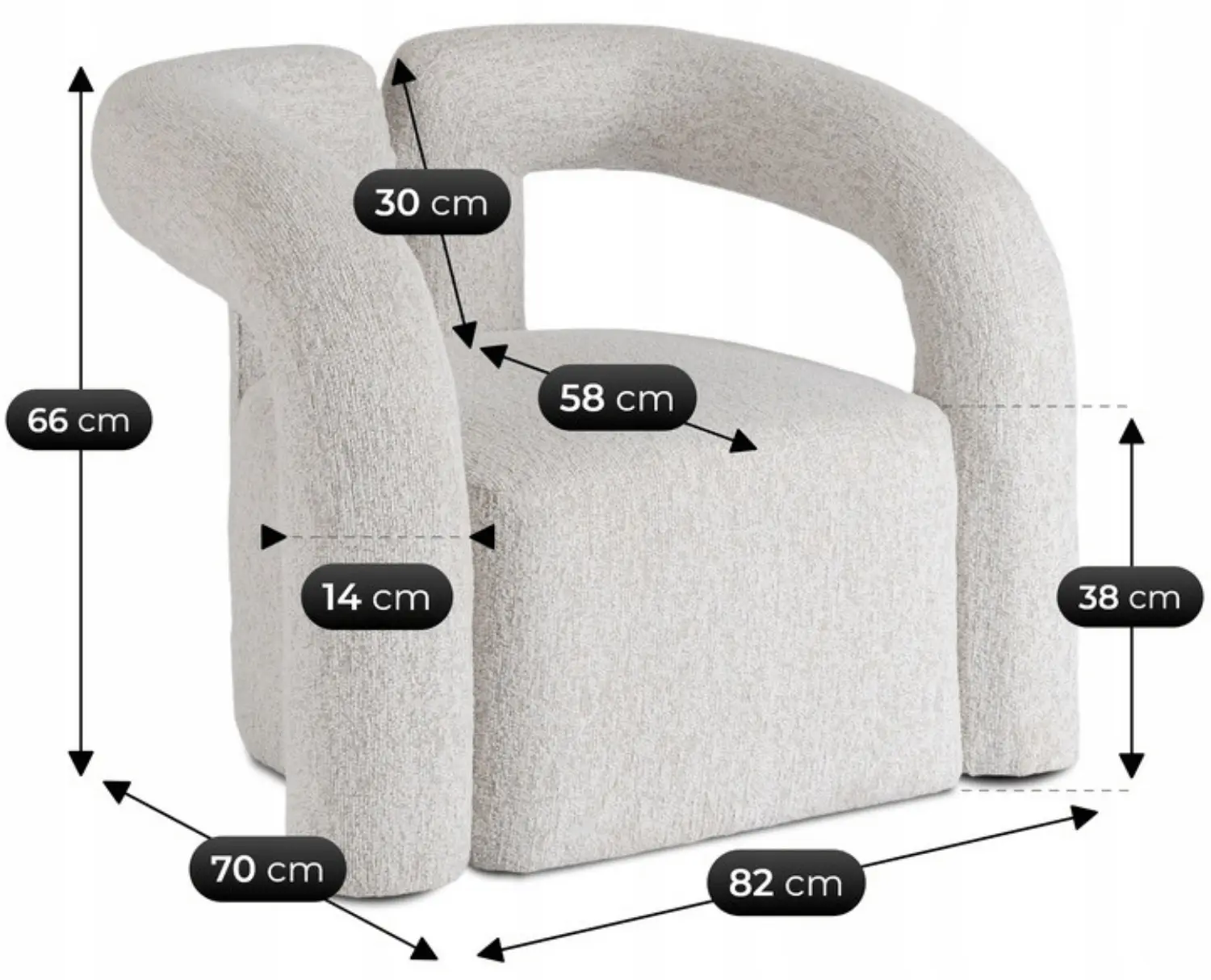 Fotoliu Mebel Elite Brazil (Grey)