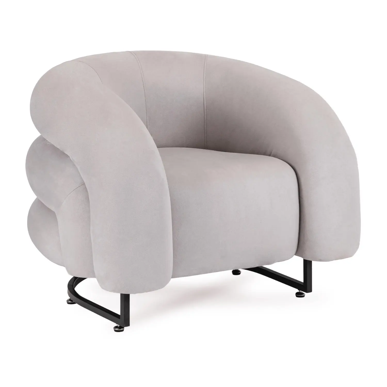 Кресло Mebel Elite Carmine Velour (Grey) - 2
