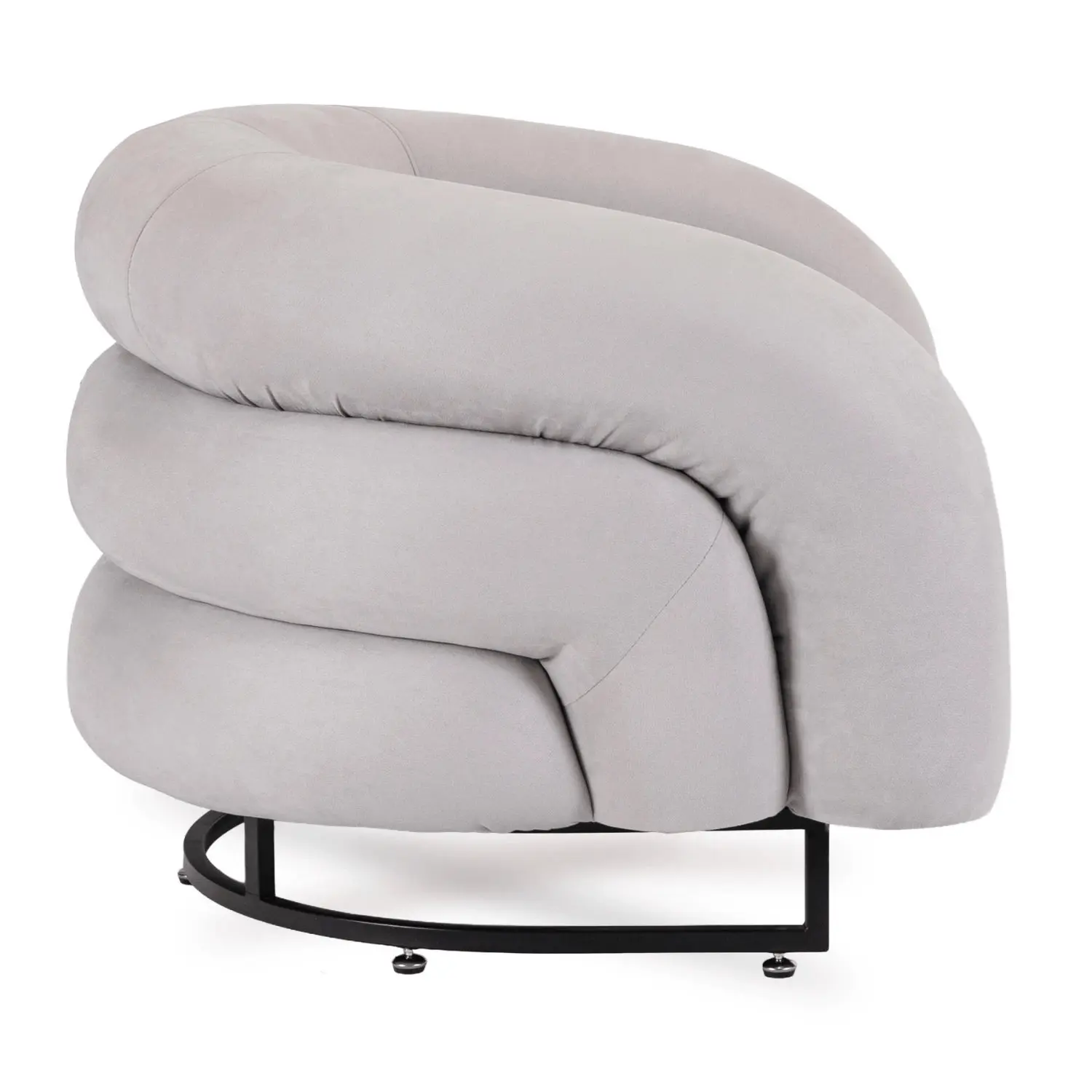 Кресло Mebel Elite Carmine Velour (Grey) - 3