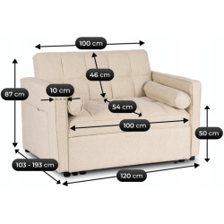 Fotoliu Mebel Elite Corra (Beige) Thumb