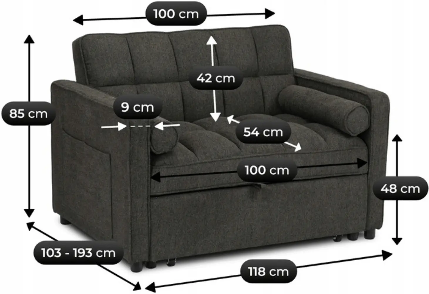 Fotoliu Mebel Elite Corra (Black) - 13