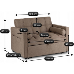 Fotoliu Mebel Elite Corra (Brown) Thumb