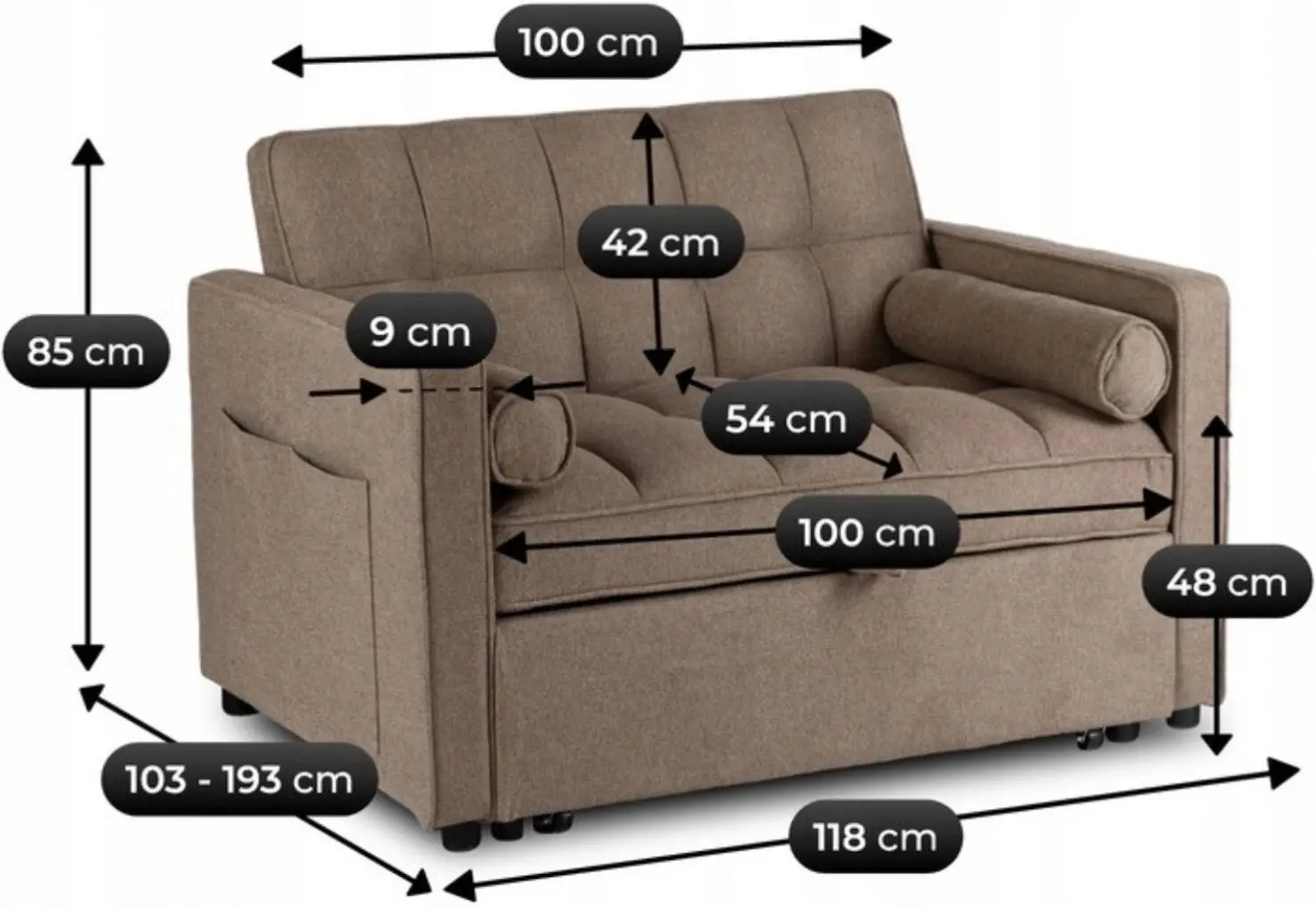 Fotoliu Mebel Elite Corra (Brown) - 14