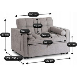 Fotoliu Mebel Elite Corra (Grey) Thumb