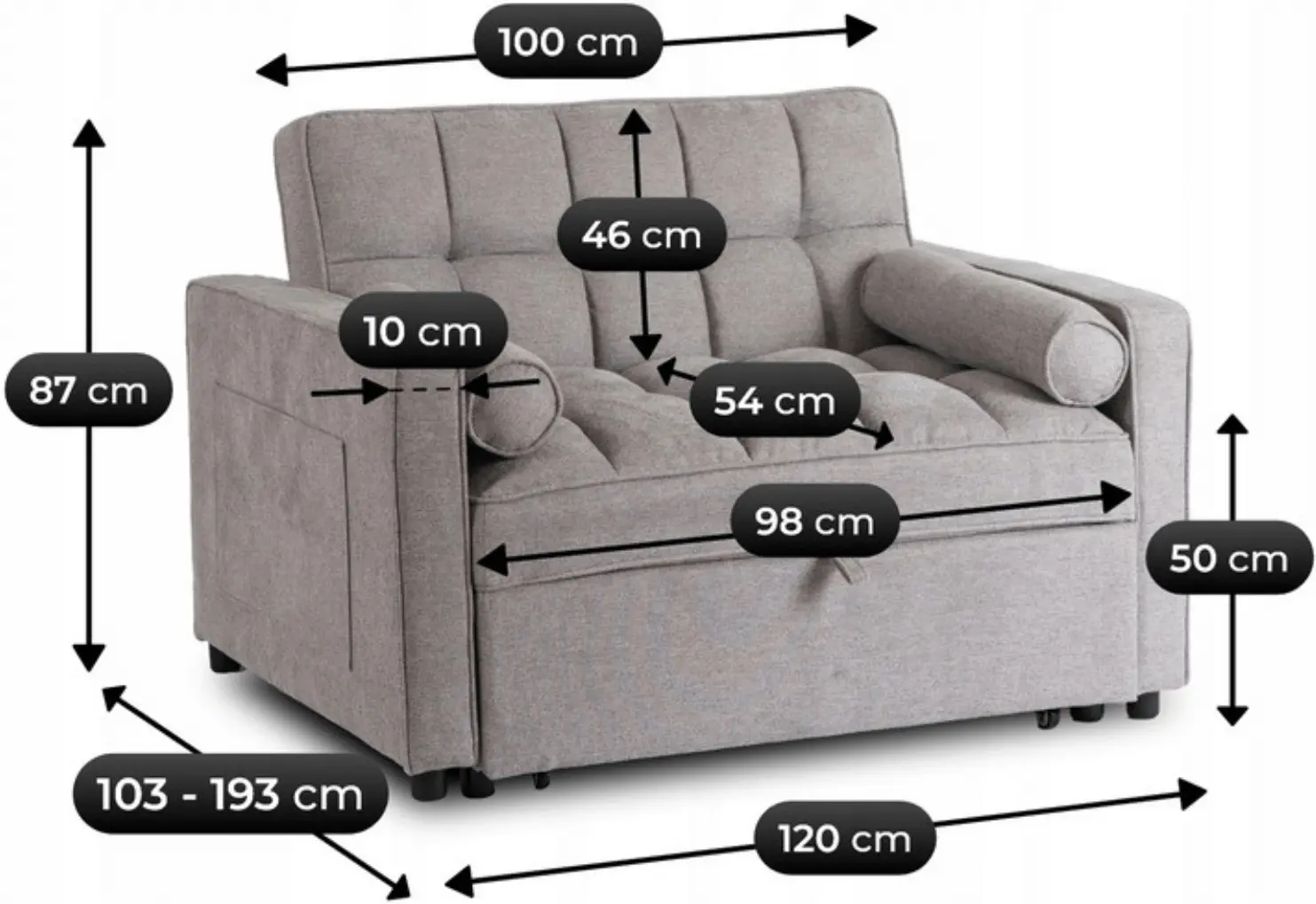 Fotoliu Mebel Elite Corra (Grey) - 12