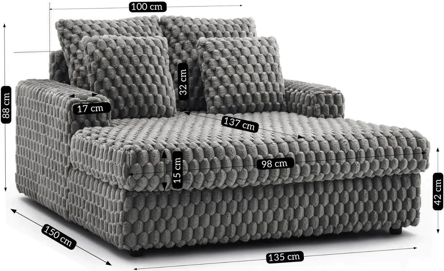Fotoliu Mebel Elite Kobel (Grey) - 10