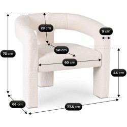 Fotoliu Mebel Elite Lille (Cream) Thumb