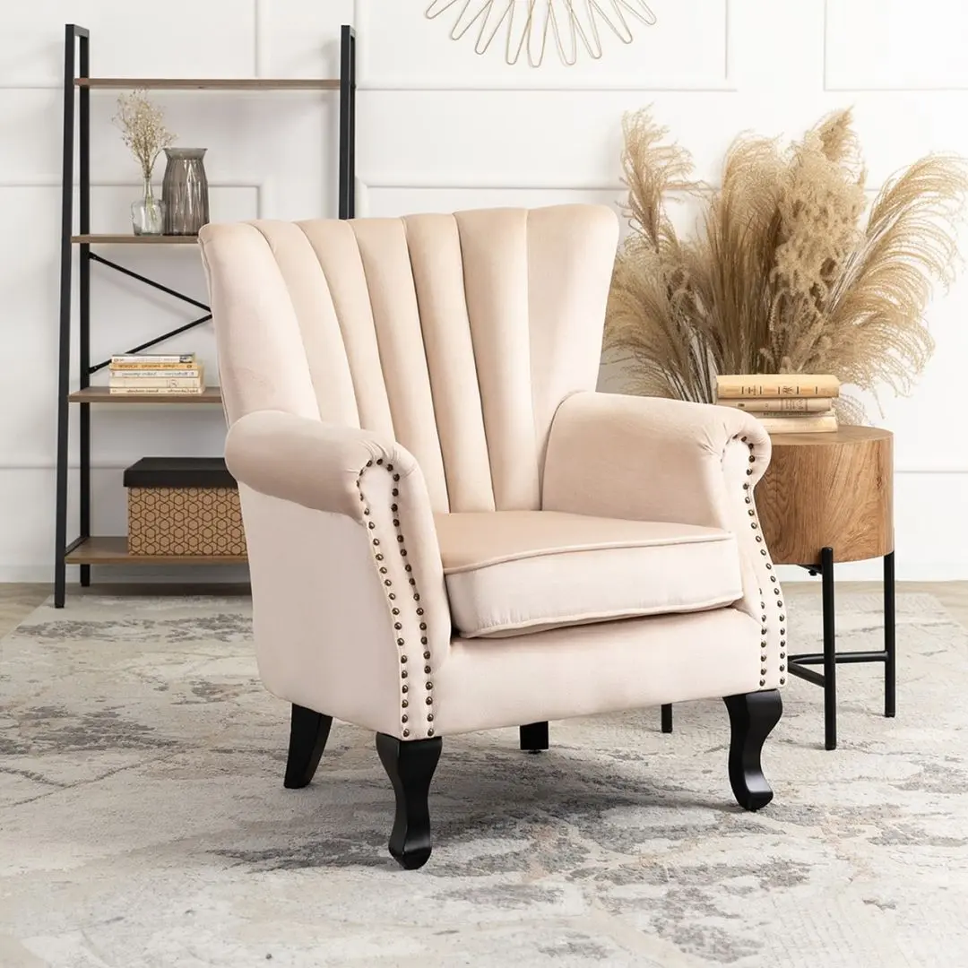 Fotoliu Mebel Elite Mallo (Beige/Black)