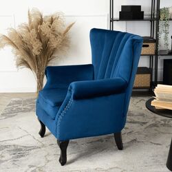 Кресло Mebel Elite Mallo (Dark Blue/Black) Thumb