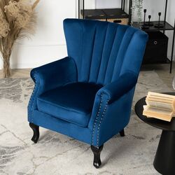 Кресло Mebel Elite Mallo (Dark Blue/Black) Thumb