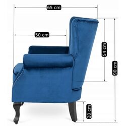 Кресло Mebel Elite Mallo (Dark Blue/Black) Thumb