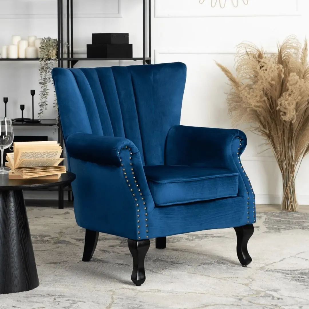 Кресло Mebel Elite Mallo (Dark Blue/Black)