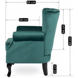 Fotoliu Mebel Elite Mallo (Green/Black) Thumb