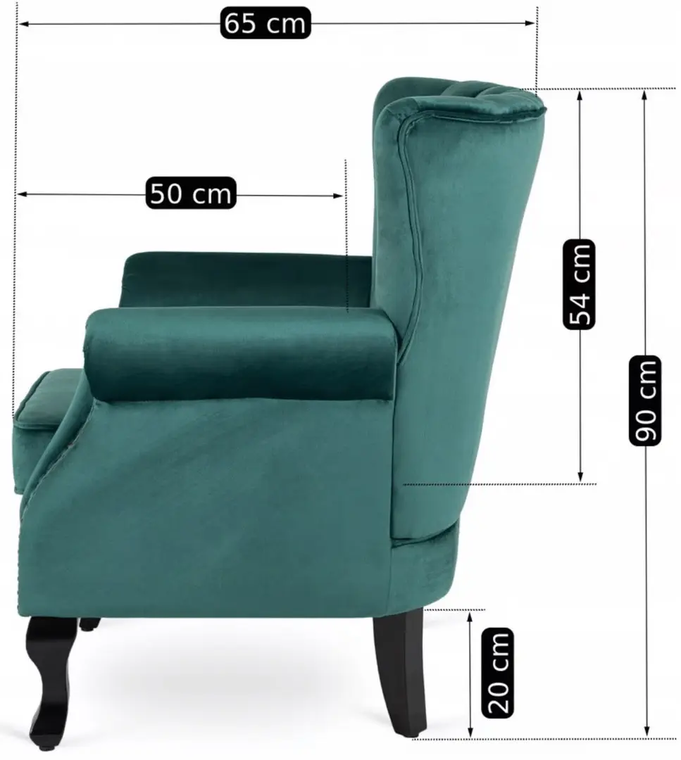 Fotoliu Mebel Elite Mallo (Green/Black) - 13