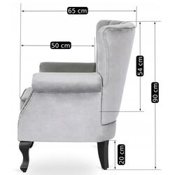 Fotoliu Mebel Elite Mallo (Grey/Black) Thumb