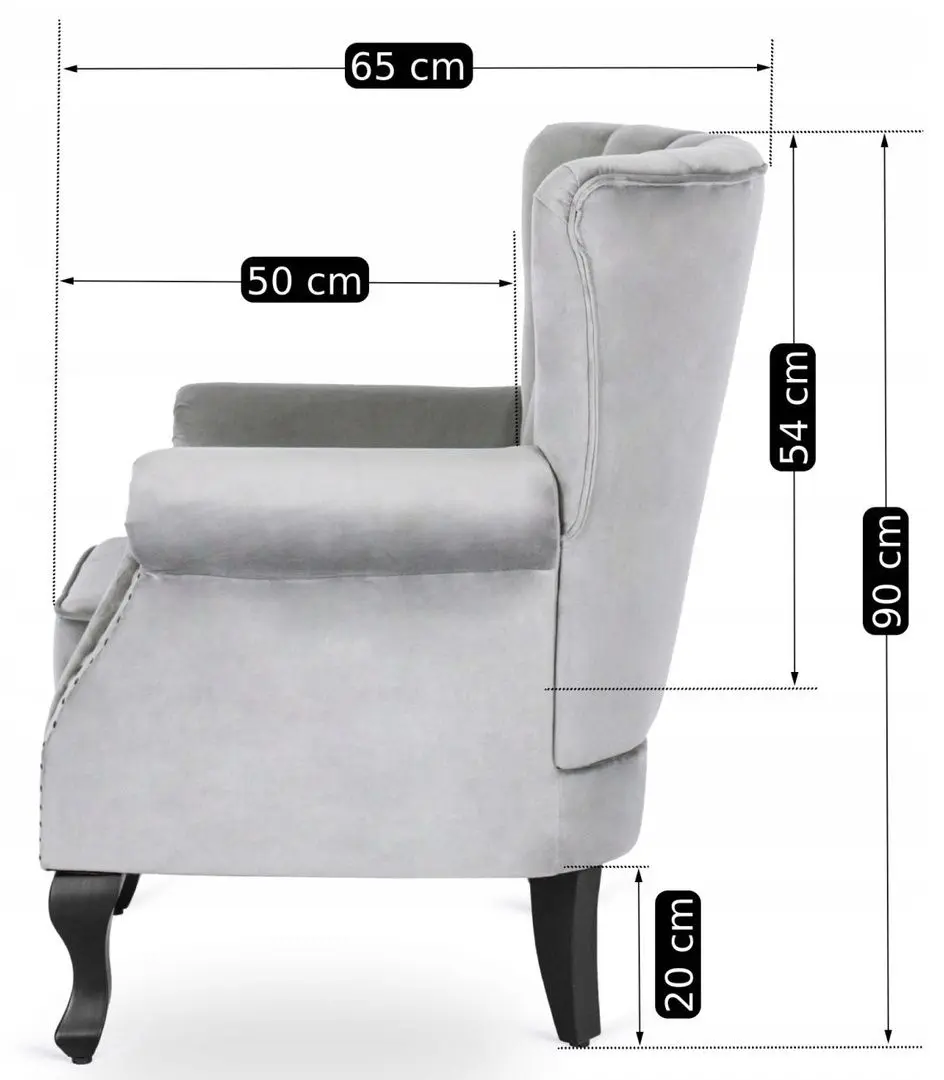 Fotoliu Mebel Elite Mallo (Grey/Black)