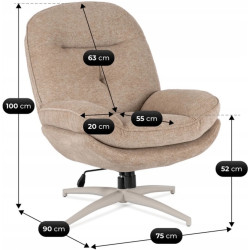 Кресло Mebel Elite Mesa (Beige) Thumb