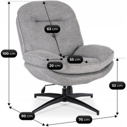 Кресло Mebel Elite Mesa (Grey) Thumb