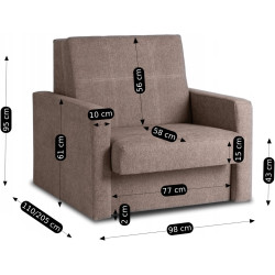 Fotoliu Mebel Elite Milan 1 (Beige) Thumb