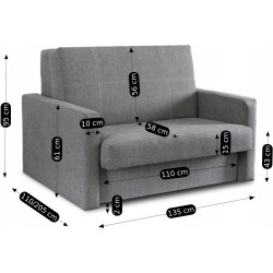 Fotoliu Mebel Elite Milan 2 (Light Grey) Thumb