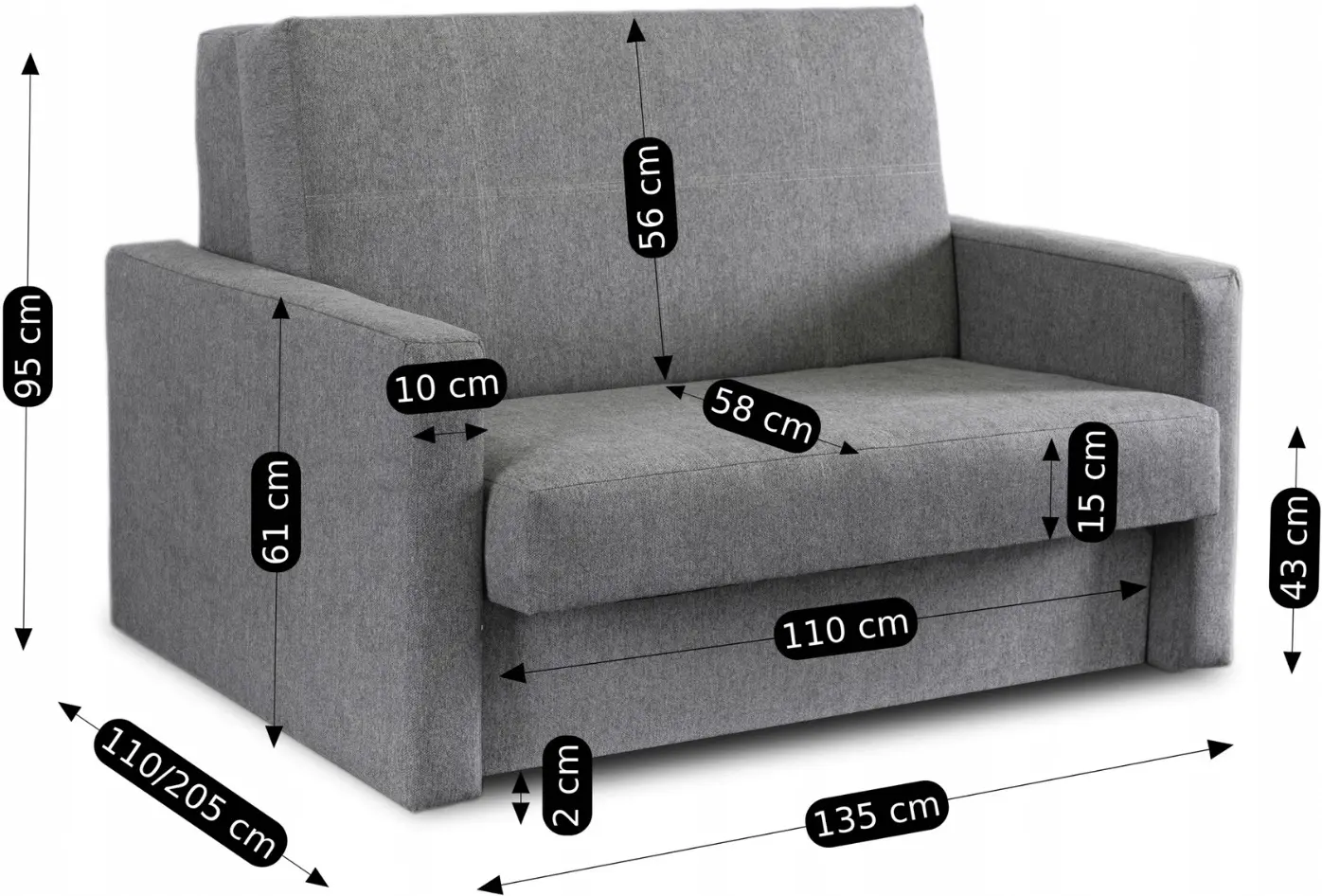 Fotoliu Mebel Elite Milan 2 (Light Grey) - 10