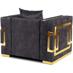 Кресло Mebel Elite Pallazo 1S (Black/Gold) Thumb
