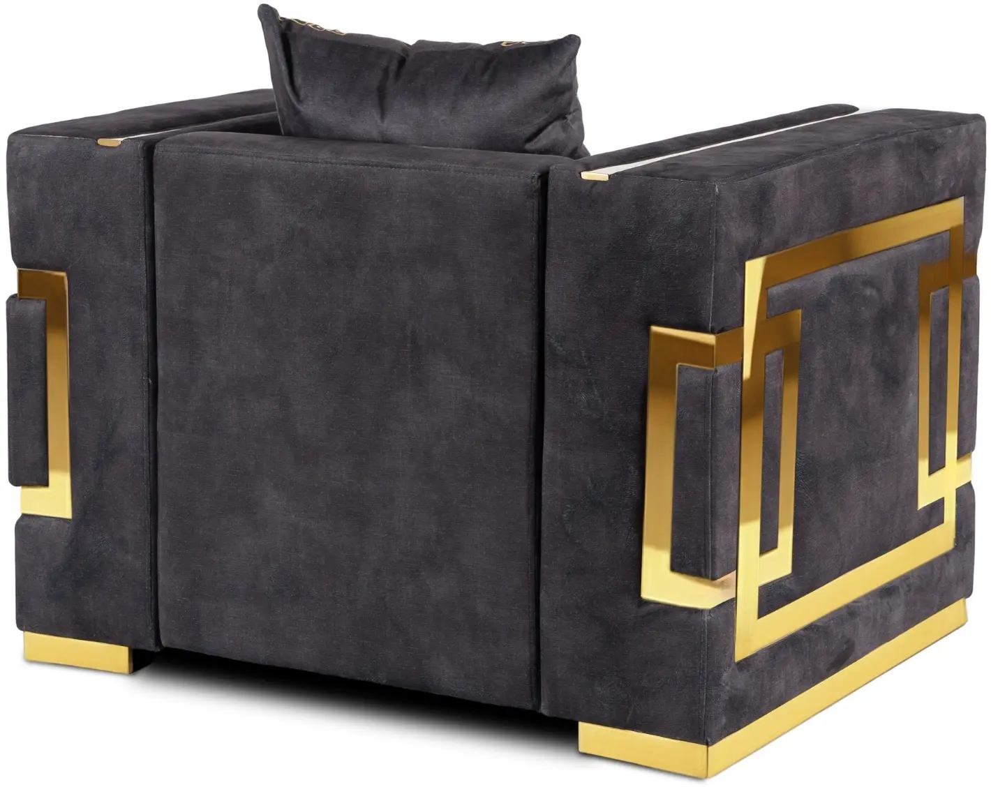Кресло Mebel Elite Pallazo 1S (Black/Gold) - 4