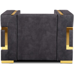 Кресло Mebel Elite Pallazo 1S (Black/Gold) Thumb