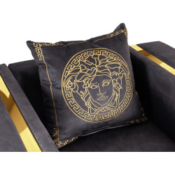 Кресло Mebel Elite Pallazo 1S (Black/Gold) Thumb