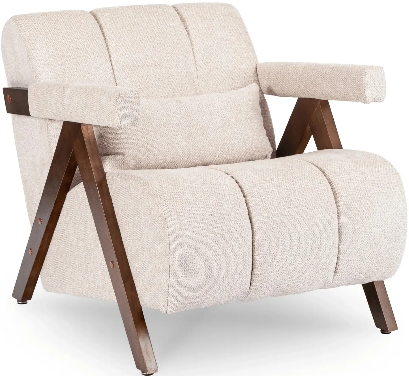 Fotoliu Mebel Elite Renato (Beige/Walnut) - 2