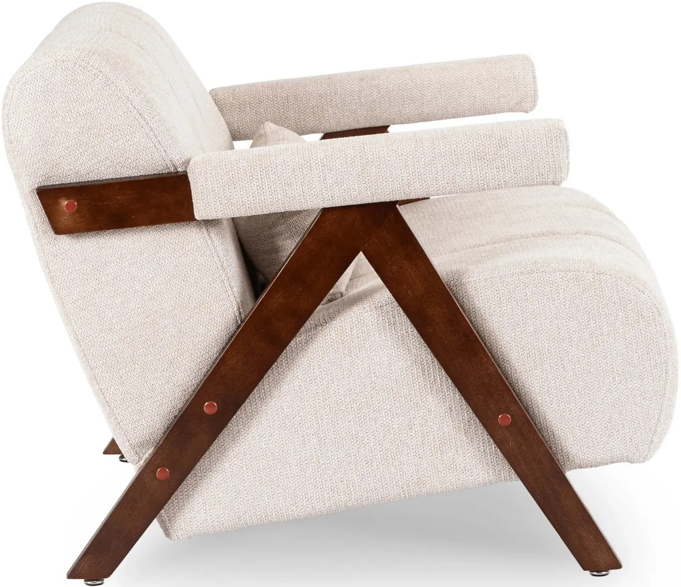Fotoliu Mebel Elite Renato (Beige/Walnut) - 3