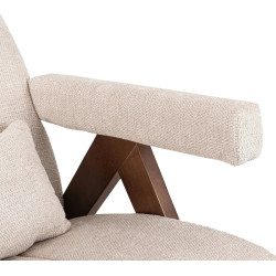Fotoliu Mebel Elite Renato (Beige/Walnut) Thumb