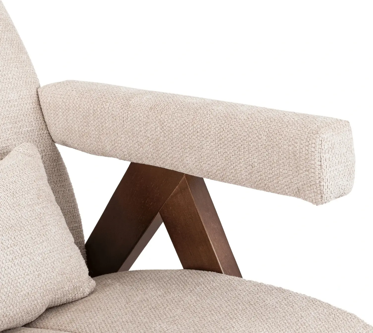 Fotoliu Mebel Elite Renato (Beige/Walnut) - 7