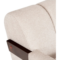 Fotoliu Mebel Elite Renato (Beige/Walnut) Thumb