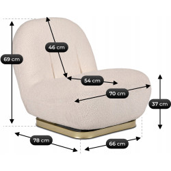 Fotoliu Mebel Elite Sonny (Cream) Thumb