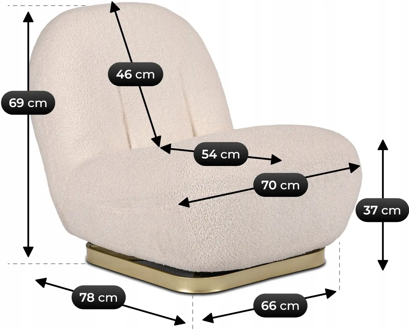 Fotoliu Mebel Elite Sonny (Cream) - 6