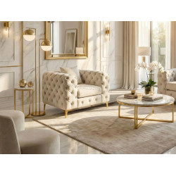 Кресло Mebel Elite Sorrento 1S (Cream/Gold)