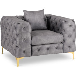 Кресло Mebel Elite Sorrento 1S (Grey/Gold) Thumb