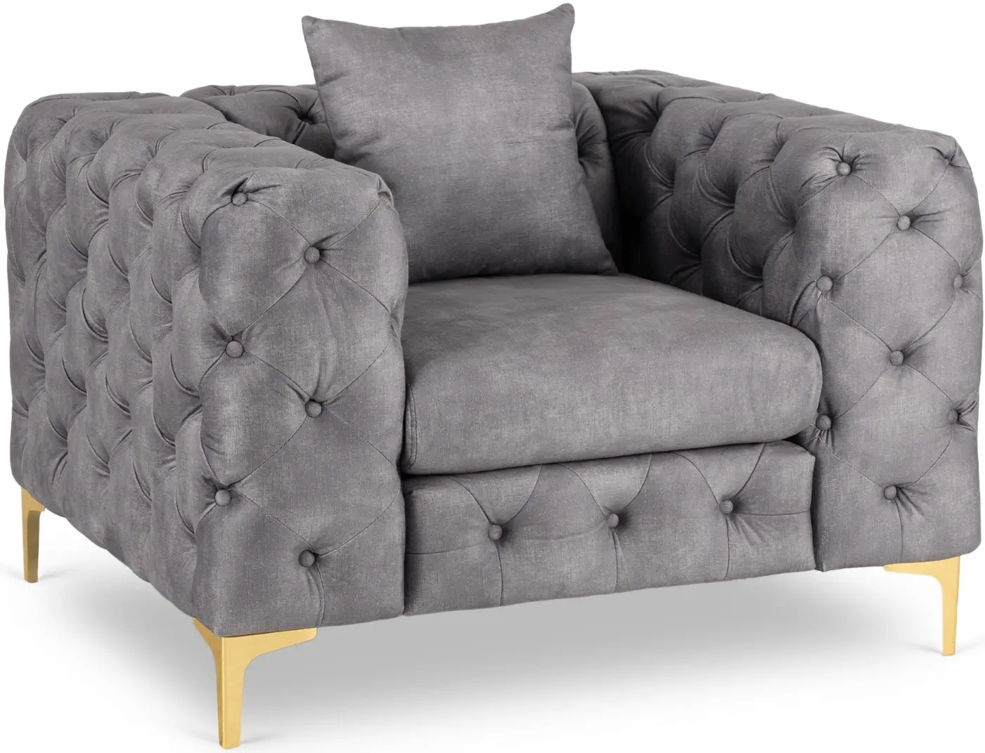 Кресло Mebel Elite Sorrento 1S (Grey/Gold) - 2