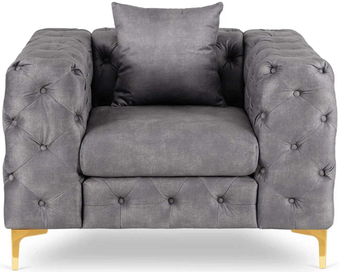 Кресло Mebel Elite Sorrento 1S (Grey/Gold) - 3