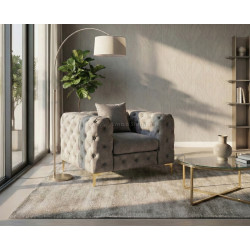 Кресло Mebel Elite Sorrento 1S (Grey/Gold)