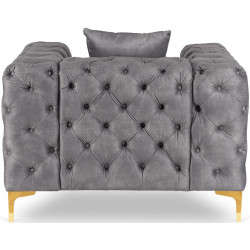 Кресло Mebel Elite Sorrento 1S (Grey/Gold) Thumb