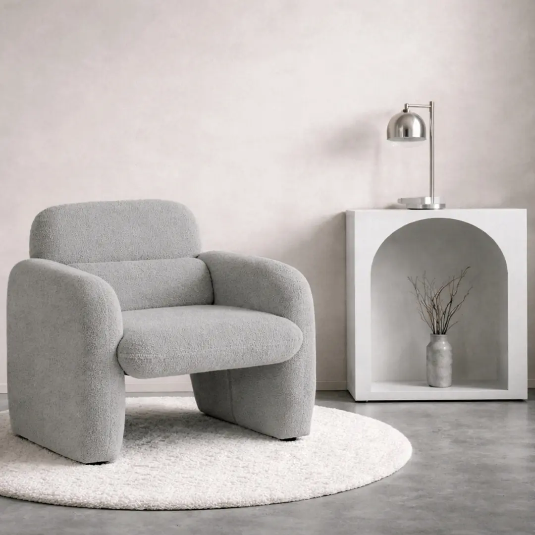 Fotoliu Mebel Elite Togo Boucle (Grey)