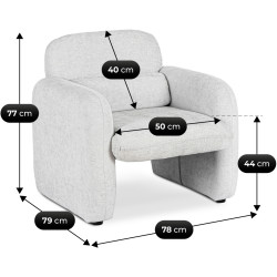 Fotoliu Mebel Elite Togo (Light Grey) Thumb
