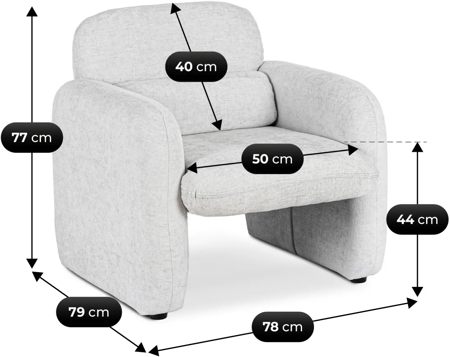 Fotoliu Mebel Elite Togo (Light Grey) - 9