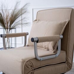 Кресло раскладное Mebel Elite Bart (Beige/Chrome) Thumb