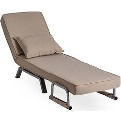 Кресло раскладное Mebel Elite Bart (Beige/Chrome) Thumb