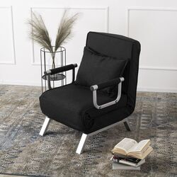 Кресло раскладное Mebel Elite Bart (Black/Chrome) Thumb