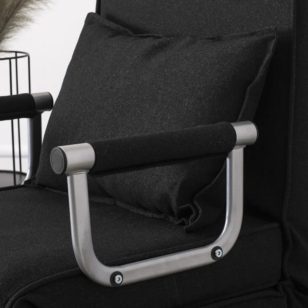 Кресло раскладное Mebel Elite Bart (Black/Chrome)